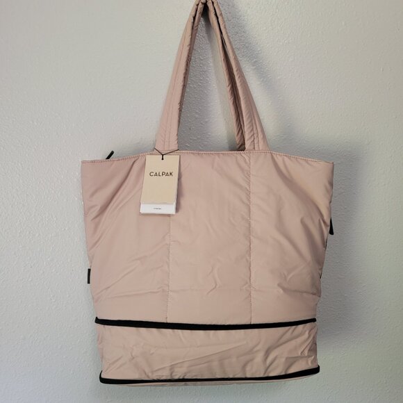 CALPAK Luka Expandable Laptop Tote in Rose Quartz - Picture 2 of 16